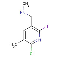 1043870-54-7 1-(6-chloro-2-iodo-5-methylpyridin-3-yl)-N-methylmethanamine chemical structure