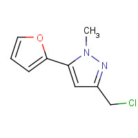 876316-48-2 3-(chloromethyl)-5-(furan-2-yl)-1-methylpyrazole chemical structure