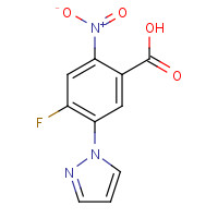 1186663-21-7 4-fluoro-2-nitro-5-pyrazol-1-ylbenzoic acid chemical structure
