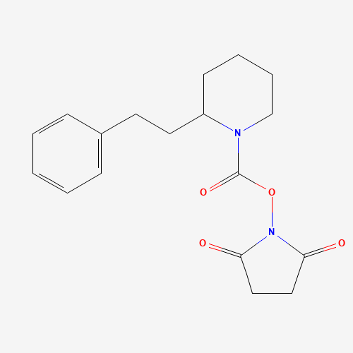 1460028-16-3 (2,5-dioxopyrrolidin-1-yl) 2-(2-phenylethyl)piperidine-1-carboxylate chemical structure