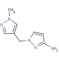 1005584-17-7 1-[(1-methylpyrazol-4-yl)methyl]pyrazol-3-amine chemical structure