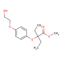 653563-87-2 methyl 2-ethyl-2-[4-(2-hydroxyethoxy)phenoxy]butanoate chemical structure