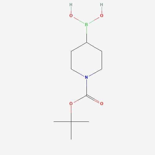 1251537-39-9 [1-[(2-methylpropan-2-yl)oxycarbonyl]piperidin-4-yl]boronic acid chemical structure