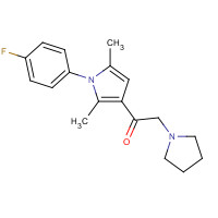314245-33-5 1-[1-(4-fluorophenyl)-2,5-dimethylpyrrol-3-yl]-2-pyrrolidin-1-ylethanone chemical structure