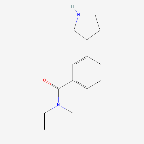 1224049-73-3 N-ethyl-N-methyl-3-pyrrolidin-3-ylbenzamide chemical structure