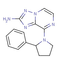 1360612-76-5 8-(2-phenylpyrrolidin-1-yl)-[1,2,4]triazolo[1,5-a]pyrazin-2-amine chemical structure