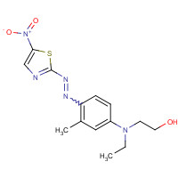 104573-53-7 2-[N-ethyl-3-methyl-4-[(5-nitro-1,3-thiazol-2-yl)diazenyl]anilino]ethanol chemical structure