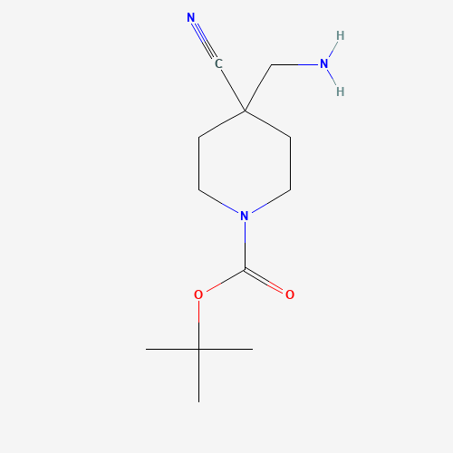 1207178-51-5 tert-butyl 4-(aminomethyl)-4-cyanopiperidine-1-carboxylate chemical structure