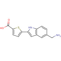 1137643-50-5 5-[5-(aminomethyl)-1H-indol-2-yl]thiophene-2-carboxylic acid chemical structure