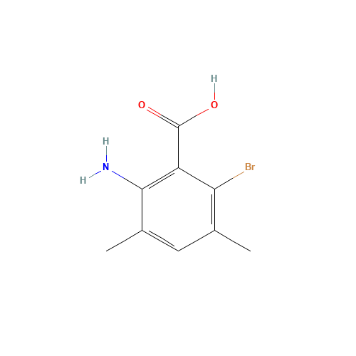1603580-85-3 2-amino-6-bromo-3,5-dimethylbenzoic acid chemical structure