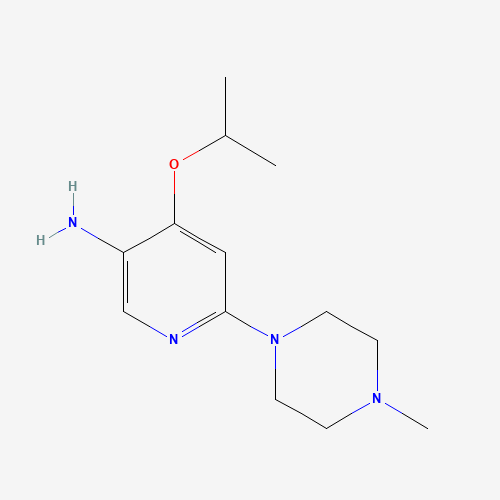 1462950-94-2 6-(4-methylpiperazin-1-yl)-4-propan-2-yloxypyridin-3-amine chemical structure