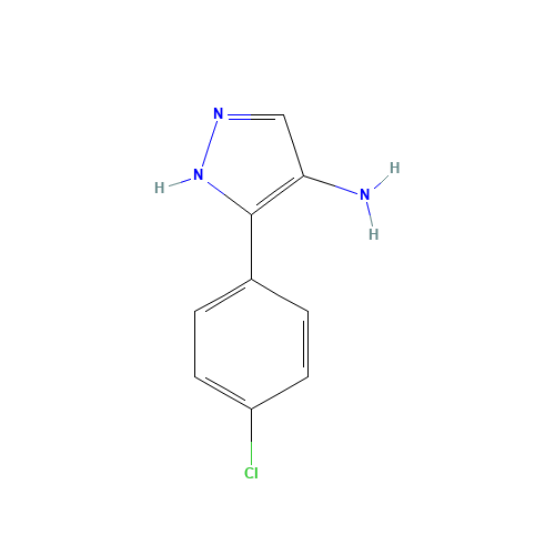 91857-91-9 5-(4-chlorophenyl)-1H-pyrazol-4-amine chemical structure