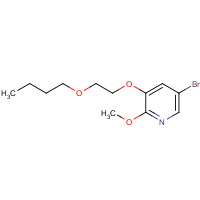 1315545-09-5 5-bromo-3-(2-butoxyethoxy)-2-methoxypyridine chemical structure