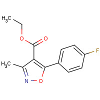 1644-03-7 ethyl 5-(4-fluorophenyl)-3-methyl-1,2-oxazole-4-carboxylate chemical structure