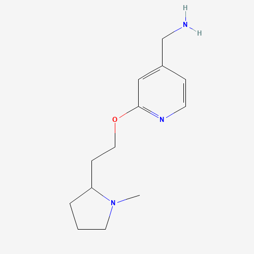 1283961-02-3 [2-[2-(1-methylpyrrolidin-2-yl)ethoxy]pyridin-4-yl]methanamine chemical structure