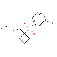 1373208-56-0 1-[1-(3-bromopropyl)cyclobutyl]sulfonyl-3-methylbenzene chemical structure