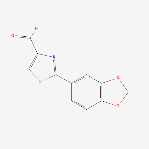 885278-54-6 2-(1,3-benzodioxol-5-yl)-1,3-thiazole-4-carbaldehyde chemical structure