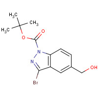 1383705-97-2 tert-butyl 3-bromo-5-(hydroxymethyl)indazole-1-carboxylate chemical structure