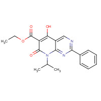 1253790-73-6 ethyl 5-hydroxy-7-oxo-2-phenyl-8-propan-2-ylpyrido[2,3-d]pyrimidine-6-carboxylate chemical structure