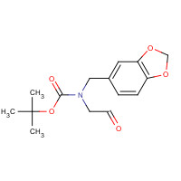 888314-18-9 tert-butyl N-(1,3-benzodioxol-5-ylmethyl)-N-(2-oxoethyl)carbamate chemical structure