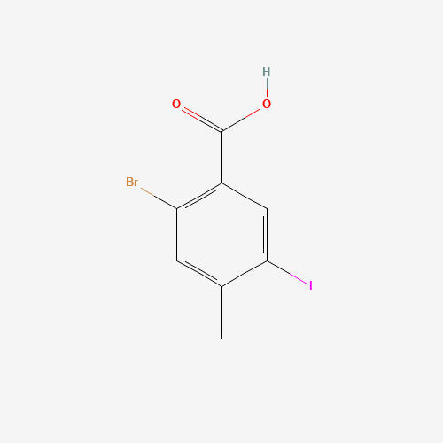 1022983-53-4 2-bromo-5-iodo-4-methylbenzoic acid chemical structure