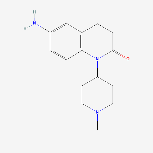 1063407-12-4 6-amino-1-(1-methylpiperidin-4-yl)-3,4-dihydroquinolin-2-one chemical structure
