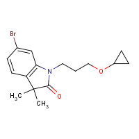 1581754-55-3 6-bromo-1-(3-cyclopropyloxypropyl)-3,3-dimethylindol-2-one chemical structure