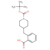 910442-78-3 2-[[1-[(2-methylpropan-2-yl)oxycarbonyl]piperidin-4-yl]methyl]benzoic acid chemical structure