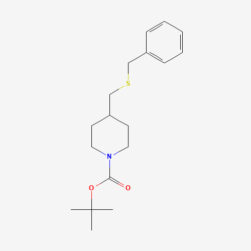 291289-26-4 tert-butyl 4-(benzylsulfanylmethyl)piperidine-1-carboxylate chemical structure