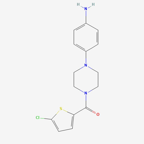 412332-02-6 [4-(4-aminophenyl)piperazin-1-yl]-(5-chlorothiophen-2-yl)methanone chemical structure