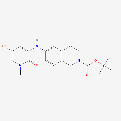 1346675-60-2 tert-butyl 6-[(5-bromo-1-methyl-2-oxopyridin-3-yl)amino]-3,4-dihydro-1H-isoquinoline-2-carboxylate chemical structure