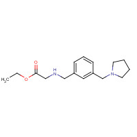 1228587-58-3 ethyl 2-[[3-(pyrrolidin-1-ylmethyl)phenyl]methylamino]acetate chemical structure