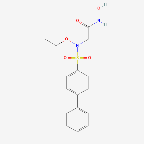 704888-90-4 N-hydroxy-2-[(4-phenylphenyl)sulfonyl-propan-2-yloxyamino]acetamide chemical structure