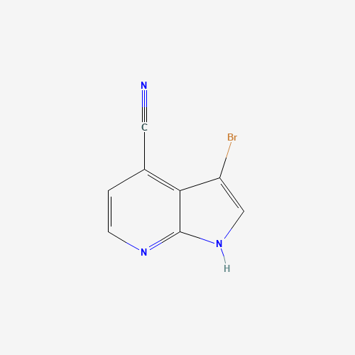 1000340-54-4 3-bromo-1H-pyrrolo[2,3-b]pyridine-4-carbonitrile chemical structure