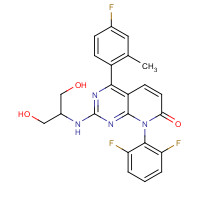 444606-18-2 8-(2,6-difluorophenyl)-2-(1,3-dihydroxypropan-2-ylamino)-4-(4-fluoro-2-methylphenyl)pyrido[2,3-d]pyrimidin-7-one chemical structure