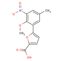 1262298-17-8 5-(2-methoxy-5-methyl-3-nitrophenyl)furan-2-carboxylic acid chemical structure