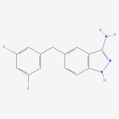 1108745-30-7 5-[(3,5-difluorophenyl)methyl]-1H-indazol-3-amine chemical structure