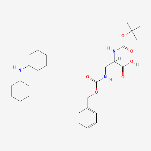81306-94-7 N-cyclohexylcyclohexanamine;2-[(2-methylpropan-2-yl)oxycarbonylamino]-3-(phenylmethoxycarbonylamino)propanoic acid chemical structure