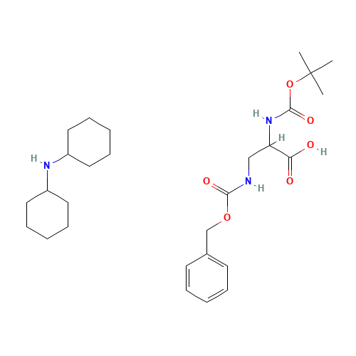 81306-94-7 N-cyclohexylcyclohexanamine;2-[(2-methylpropan-2-yl)oxycarbonylamino]-3-(phenylmethoxycarbonylamino)propanoic acid chemical structure