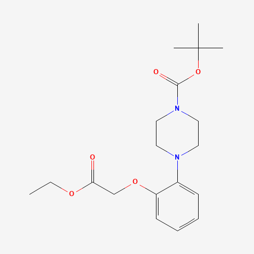 1008509-21-4 tert-butyl 4-[2-(2-ethoxy-2-oxoethoxy)phenyl]piperazine-1-carboxylate chemical structure