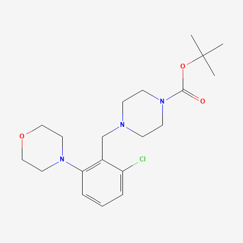 1446818-87-6 tert-butyl 4-[(2-chloro-6-morpholin-4-ylphenyl)methyl]piperazine-1-carboxylate chemical structure