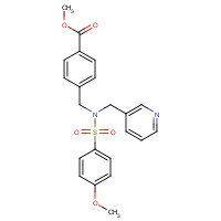 1000931-00-9 methyl 4-[[(4-methoxyphenyl)sulfonyl-(pyridin-3-ylmethyl)amino]methyl]benzoate chemical structure