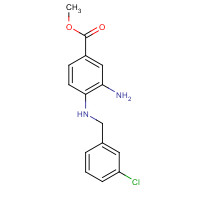 1168138-69-9 methyl 3-amino-4-[(3-chlorophenyl)methylamino]benzoate chemical structure
