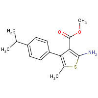 350990-04-4 methyl 2-amino-5-methyl-4-(4-propan-2-ylphenyl)thiophene-3-carboxylate chemical structure