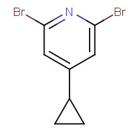 1421929-56-7 2,6-dibromo-4-cyclopropylpyridine chemical structure