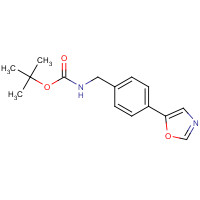 1360616-36-9 tert-butyl N-[[4-(1,3-oxazol-5-yl)phenyl]methyl]carbamate chemical structure