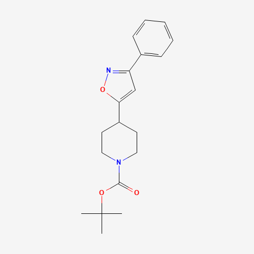 885609-18-7 tert-butyl 4-(3-phenyl-1,2-oxazol-5-yl)piperidine-1-carboxylate chemical structure