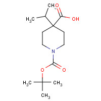 1093396-57-6 1-[(2-methylpropan-2-yl)oxycarbonyl]-4-propan-2-ylpiperidine-4-carboxylic acid chemical structure