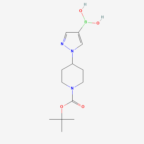 1190875-39-8 [1-[1-[(2-methylpropan-2-yl)oxycarbonyl]piperidin-4-yl]pyrazol-4-yl]boronic acid chemical structure