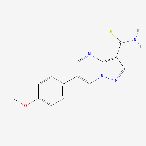 1131604-91-5 6-(4-methoxyphenyl)pyrazolo[1,5-a]pyrimidine-3-carbothioamide chemical structure